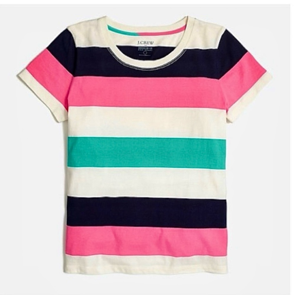 J Crew Factory Short Sleeve Rugby Stripe
Broken-In Tee Size L Slim Fit